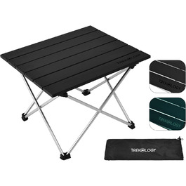 Trekology Стіл для кемпінгу: легкий, складаний, портативний, чорний Obsidian