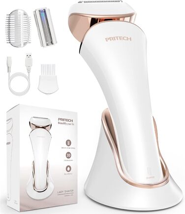 Електричний жіночий епілятор: бездротовий тример для тіла, бікіні, ніг та під пахвами (вологий/сухий)