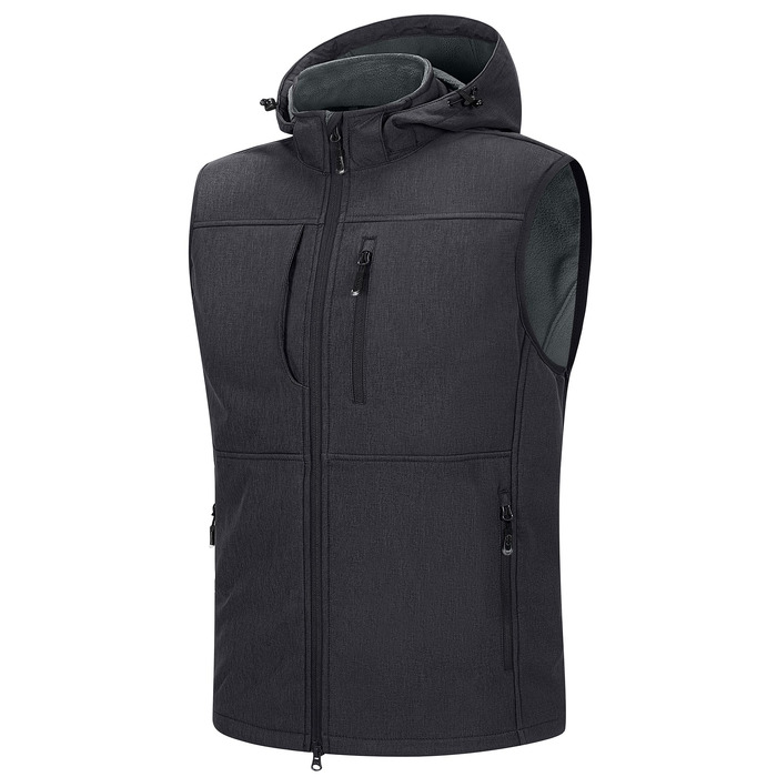 Чоловічий жилет Softshell Outdoor водонепроникний робочий, легкий, темно-сірий, розмір XL