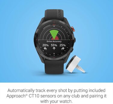 Розумний годинник Garmin Approach S62 для гольфу, білий (комплект з CT10)