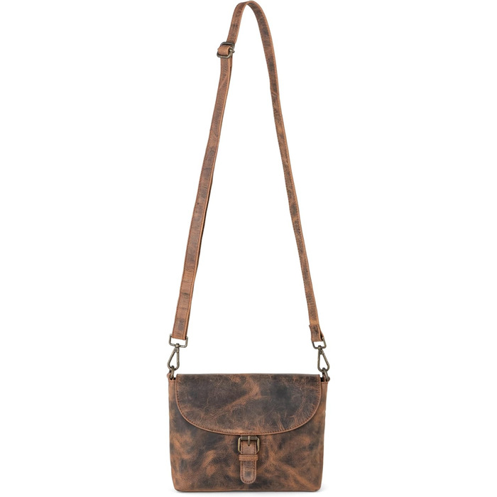 Сумка через плече Berliner Bags Catalina Vintage з натуральної шкіри (Earth) середнього розміру. Жіноча сумка-месенджер з магнітною застібкою