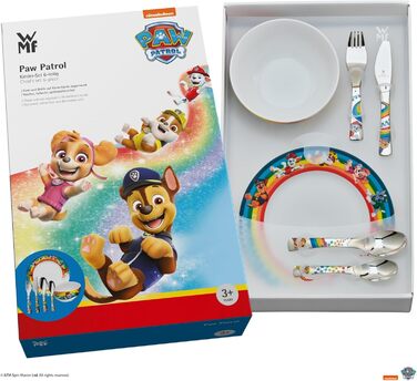 Набір дитячого посуду Paw Patrol WMF 6-ти речі з нержавіючої сталі, від 3 років, Cromargan, придатний для миття в посудомийній машині