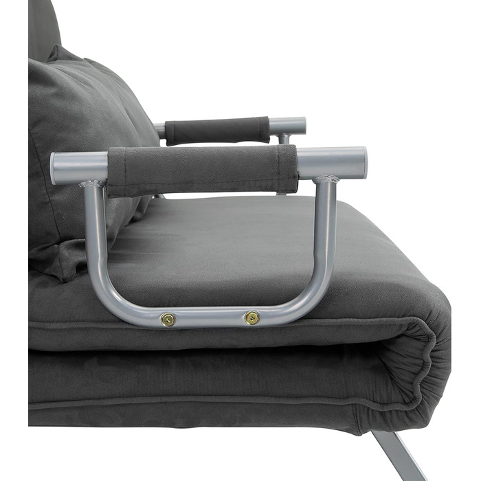 HOMCOM Convertible Sofa Bed with Adjustable Backrest, Throw Pillows, and Sleep Function