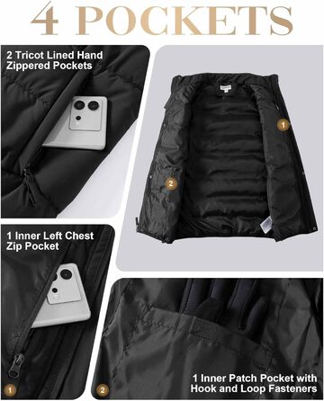 Чоловіча степна жилетка 33,000ft - тепла спортивна жилетка для туризму, гольфу, верхової їзди та відпочинку. Водовідштовхуюча жилетка з 4 кишенями. Розмір L.