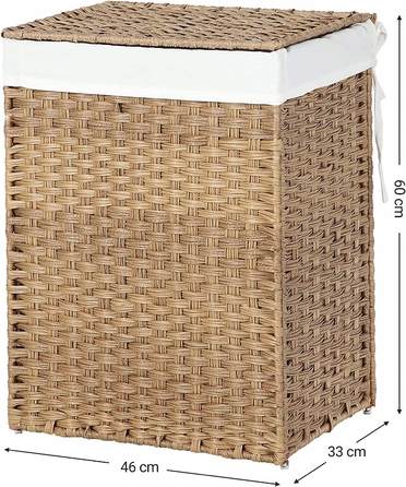 Кошик для брудної білизни Songmics, 90 л, коричневий