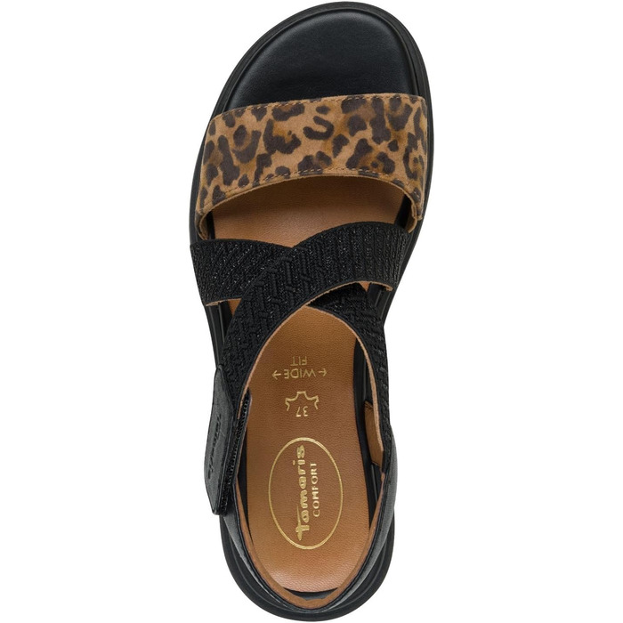 Босоніжки жіночі Tamaris 8-88600-44 Wide Fit, чорні Leo, 41 EU - широка колодка