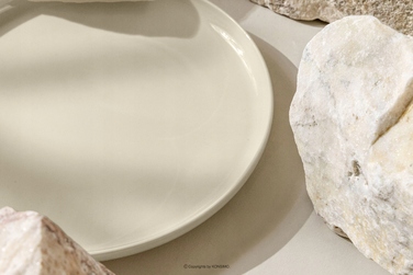 Обідній сервіз Konsimo Victo, бежевий глянцевий, набір на 6 осіб (18 предметів)