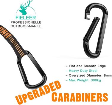 Легка туристична гамак для кемпінгу | Міцна, з карабінами та ременями, 275x140 см, 300 кг, нейлон, для відпочинку на природі та вдома