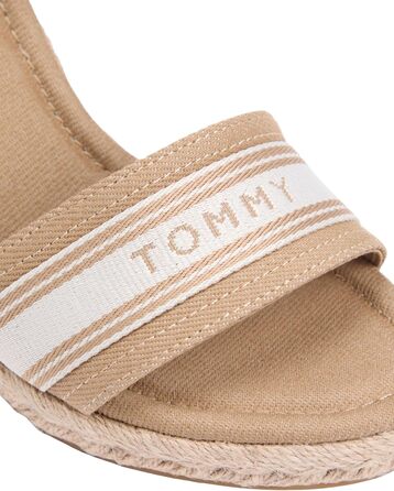 Еспадрильї Tommy Hilfiger на танкетці, хакі, текстиль (canvas), 37 EU