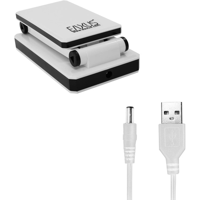 LED лампа настільна Eaxus® з USB, регульована яскравість, стильний дизайн, білий колір