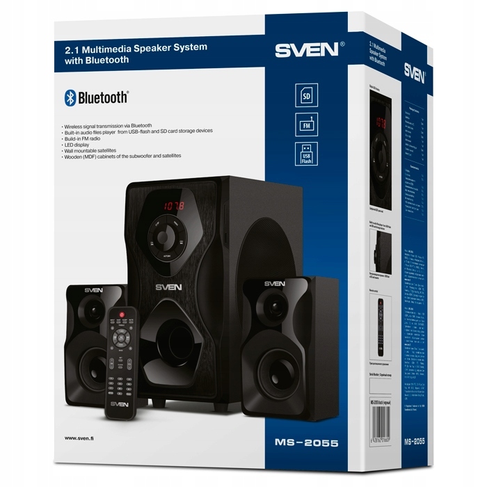 Акустична система 2.1 SVEN MS-2055, 55 Вт, чорна