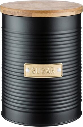 Контейнер для кави TYPHOON OTTO 1,4 л з бамбуковим кришками та силіконовим ущільнювачем, декорований, для кавових зерен, меленої кави та кавових подушечок