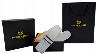 Чоловічий ремінь Modern Man, білий