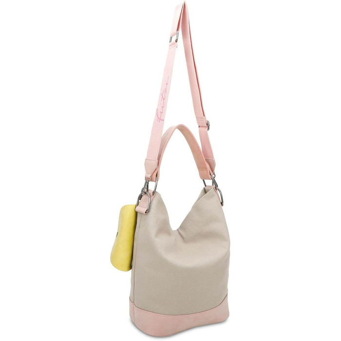 Сумка жіноча Fritzi Izzy Olga Canvas Hobo (бавовняний мікс) через плече, міська/пляжна, веганська, знімний чохол для окулярів, 37x27x17 см, чорний, рожевий, помаранчевий, зелений, блакитний, рожевий, фіолетовий, м'ятний, бежевий