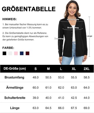 Жіноча легка в'язана жилетка з довгим рукавом, в'язаний пуловер з V-подібним вирізом, вінтажна класична жилетка на ґудзиках (L, Чорний)