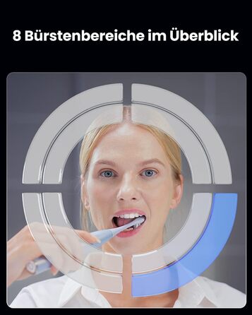 Електрична зубна щітка Oclean X Pro Digital з 4 насадками та кейсом для подорожей, звукова, з кольоровим дисплеєм, 3 режими, відстеження 8 ділянок, таймер, APP, срібляста