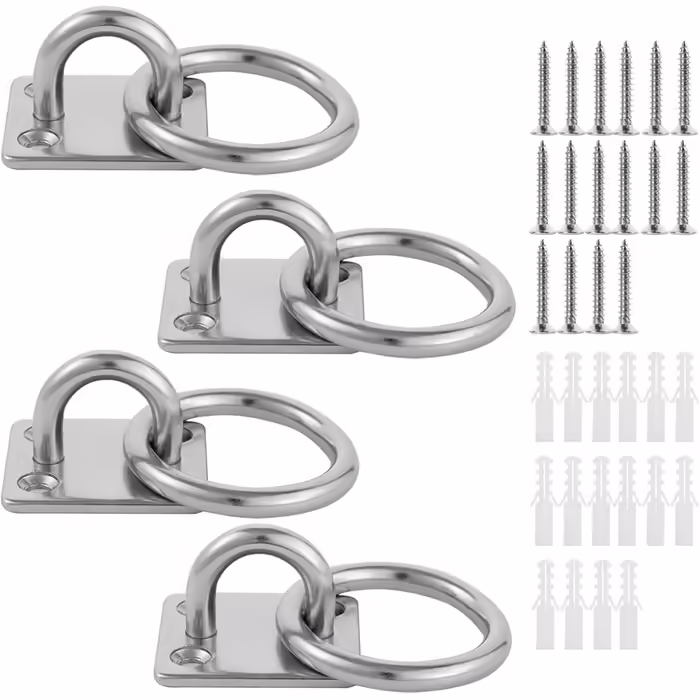 Lyaor Ring Boxing Punching Ball Ears for up to 70 kg, 40x35mm Steel