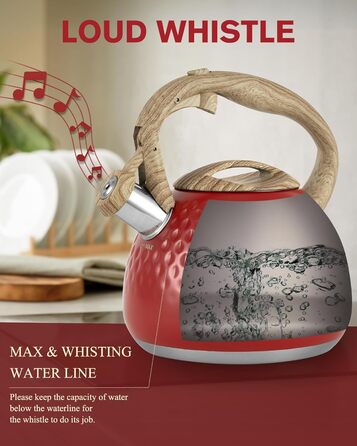 Чайник для заварювання Teekessel 2,7 л з емальованим покриттям зеленого кольору з імітацією дерева, з носиком, з нержавіючої сталі, антипригарний, з термостійкою ручкою оливкового кольору (Класичний червоний)