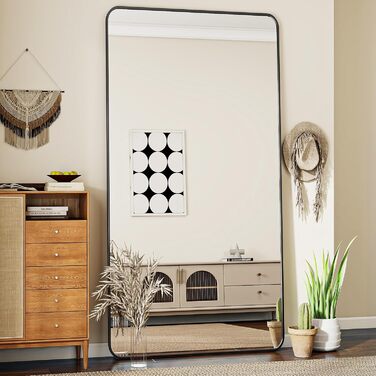 Koonmi Rounded Corner Full Length Standing Mirror