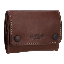 Gusti Tabaktasche Leather - Lutz Spinning Wheel Tobacco Pouch Fine Cut Pouch Brown Leather