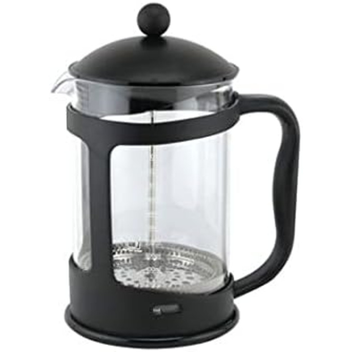 Кавоварка Glow Classic, чорна, 350 мл, для 1 чашки фільтрованої кави, легко мити та використовувати, з міцного ударостійкого скла, для меленої кави та еспресо (1500 мл)