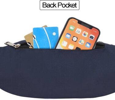 Чоловіча та жіноча поясна сумка-рюкзак для туризму, фітнесу, велосипеду, спорту та відпочинку (D1-темно-синій)