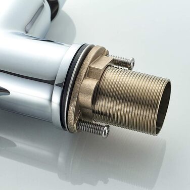 Кухонний змішувач 3-в-1 з обертанням 360° з нержавіючої сталі, з двома ручками, для фільтрації води, гарячої та холодної води, високого тиску, 3 шланги по 50 см