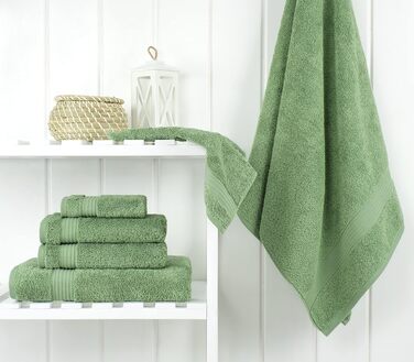 Набір рушників для ванної Cotton Paradise з 100% турецької бавовни, м'які та гігроскопічні, 6 предметів (2 банні, 2 для рук, 2 для обличчя), колір шавлія