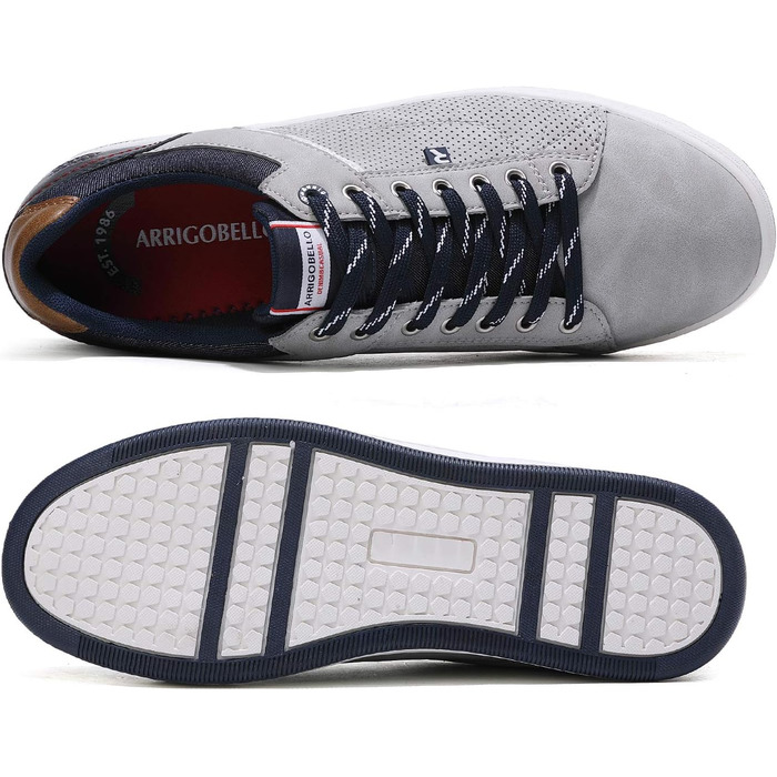 ARRIGO BELLO Кросівки чоловічі білі/срібні, спортивні, для ходьби та бігу, розміри 41-46, EU 42