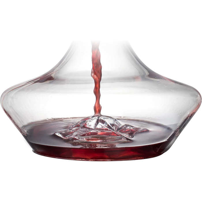 Eisberg Wine Decanter Set, wine aerator decanter with aeration filter, drying stand and cleaning pearls, decanter for red wine, wine decanter, 100% hand-blown lead-free crystal glass (1400ml)