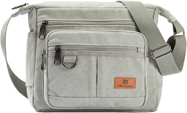 Чоловіча сумка-рюкзак W&G Traveler з RFID захистом, відділенням для ноутбука 13 дюймів, кишенями для телефону та документів, сірий колір
