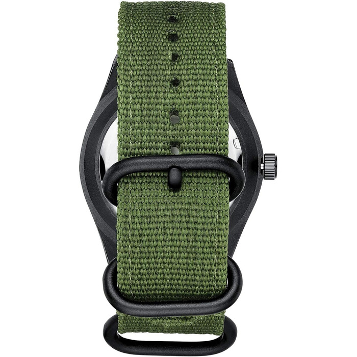 HANPOSH Годинник чоловічий військовий тактичний з датою, водонепроникний 3ATM, кварцовий, з індикатором 12/24 годин (зелений/чорний/зелений)