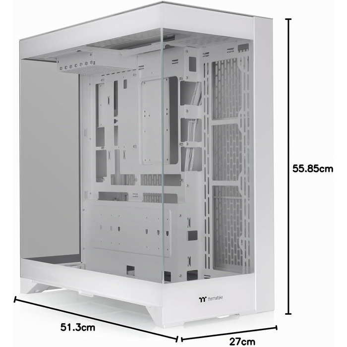 Корпус для ПК Thermaltake CTE Snow E550 TG, ATX/E-ATX, двокамерний дизайн, загартоване скло, підтримка радіаторів до 420 мм, білий