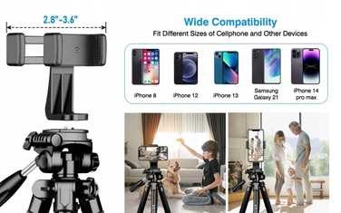 Мобільний штатив для камери Victiv NT72 з поворотною головкою та тримачем для телефону