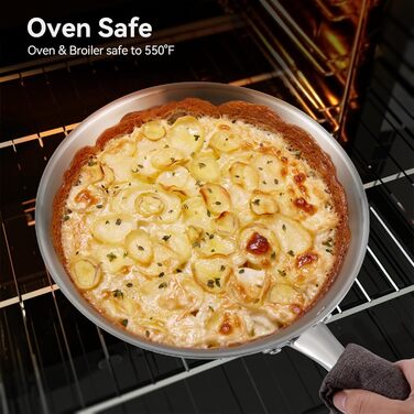 Набір кухонного посуду Duxtop 10-ти частинний з нержавіючої сталі, індукційний, тришаровий