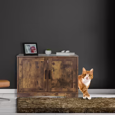 Relaxdays Cat Litter Box Cabinet XL