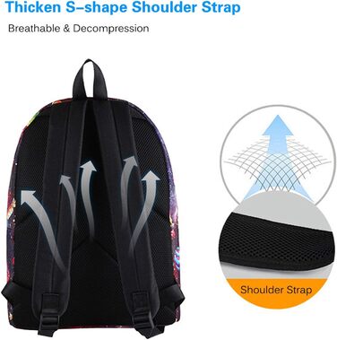 Шкільний рюкзак FANDARE Galaxy: рюкзак для підлітків та дітей з відділенням для ноутбука 14 дюймів, зелений, з пеналом