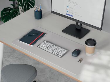 Килимок для миші Leitz Extra-Large, 100 x 40 см, сірий, антиковзаюча поверхня, для геймінгу та офісу