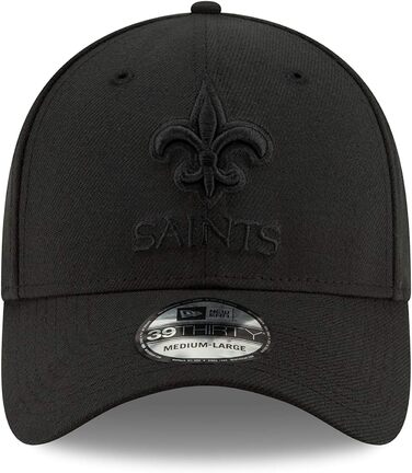 Кепка бейсбольна New Era NFL 39thirty Saints (Новий Орлеан) чорна, розмір M-L