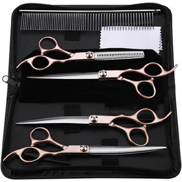 Ножиці для собак Geib - розріджуючі, ліва рука, набір 22 шт. Професійний набір для грумінгу