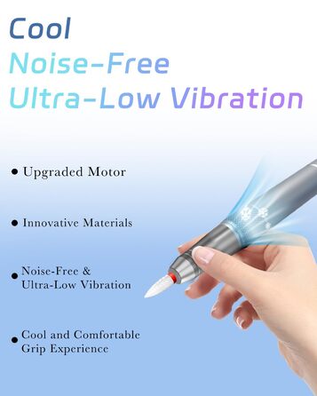 Професійний фрезер для нігтів ENGERWALL M95G: 40000 обертів/хв, акумулятор 24 год, бездротовий електричний фрезер для гелю та акрилу, LCD дисплей, турбо двигун