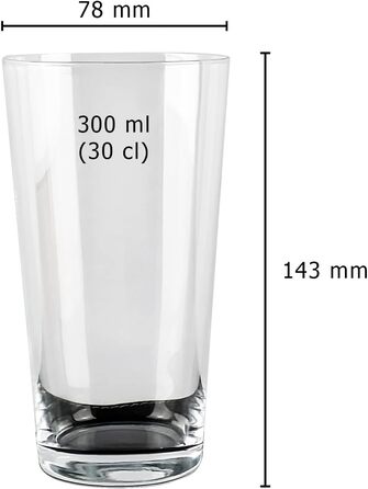 Набір з 6 склянок Sauerland GLAS Sarah 700ml та Claudia 300ml