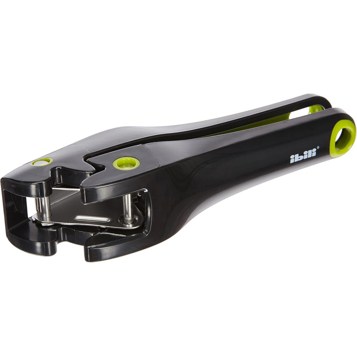 Пресс для часнику IBILI Easycook, нержавіюча сталь, срібно-чорний-зелений, 19 x 4 x 6 см