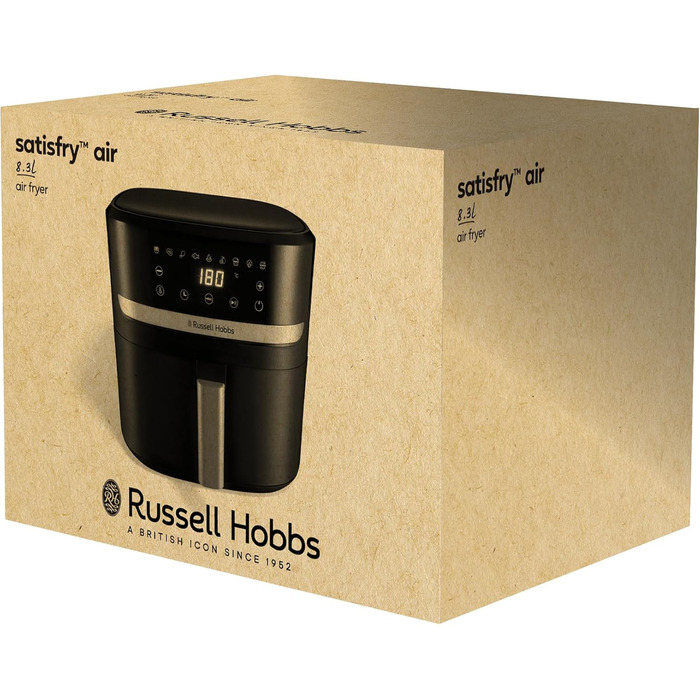 Фритюрниця Russell Hobbs SatisFry XXL 8.3л з Rapid AirFryer: 9 програм, без олії, сенсорний екран, гриль, випічка