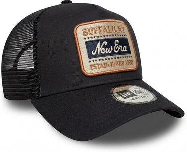 Кепка New Era A-Frame Trucker Olive/White - регульована бейсболка з нашивкою