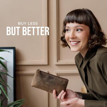 Преміум косметичка Berliner Bags Anna зі шкіри, маленький шкіряний пенал для жінок і дівчат, розмір XS, колір еспресо
