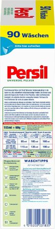 Пральний порошок Persil Universal Tiefenrein для пральних машин, універсальний засіб для глибокого очищення та гігієнічної свіжості, 90 прань