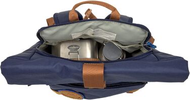 Дитячий рюкзак LÄSSIG з нагрудним ременем, 12 літрів, водонепроникний, Rolltop, зелено-блакитний (темно-синій)