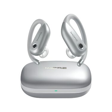 1MORE Fit S50 - Бездротові навушники-вкладки для спорту, Bluetooth 5.3, ENC, IPX7, 38 годин, з мікрофоном (Сріблясті)