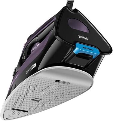 Праска з парою Braun TexStyle 9 SI9661VI з технологією FreeGlide 3D, вертикальна праска, функція Anti-Tropf, резервуар 330 мл, 260 г/хв, 3200 Вт, фіолетовий колір